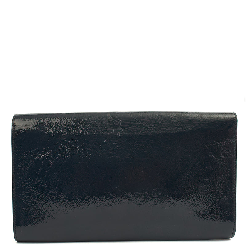 Picture of Saint Laurent Clutch Cassandra Clutch in Blue, Patent Leather