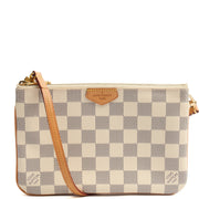 Picture of Louis Vuitton Cross Body Double Zip Pochette in Damier Azur, Canvas