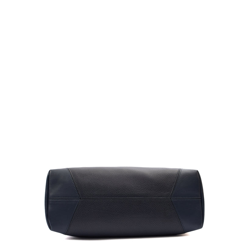 Picture of Aspinal of London Shoulder Bag London Tote - Midi in Navy, Leather