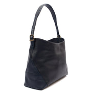 Picture of Aspinal of London Shoulder Bag London Tote - Midi in Navy, Leather