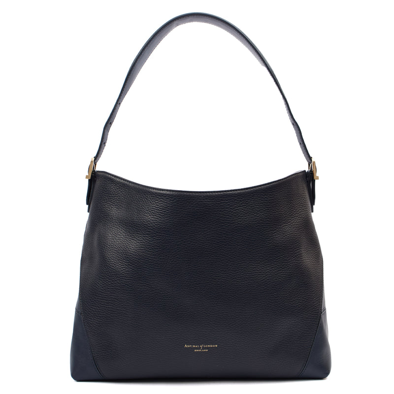 Picture of Aspinal of London Shoulder Bag London Tote - Midi in Navy, Leather