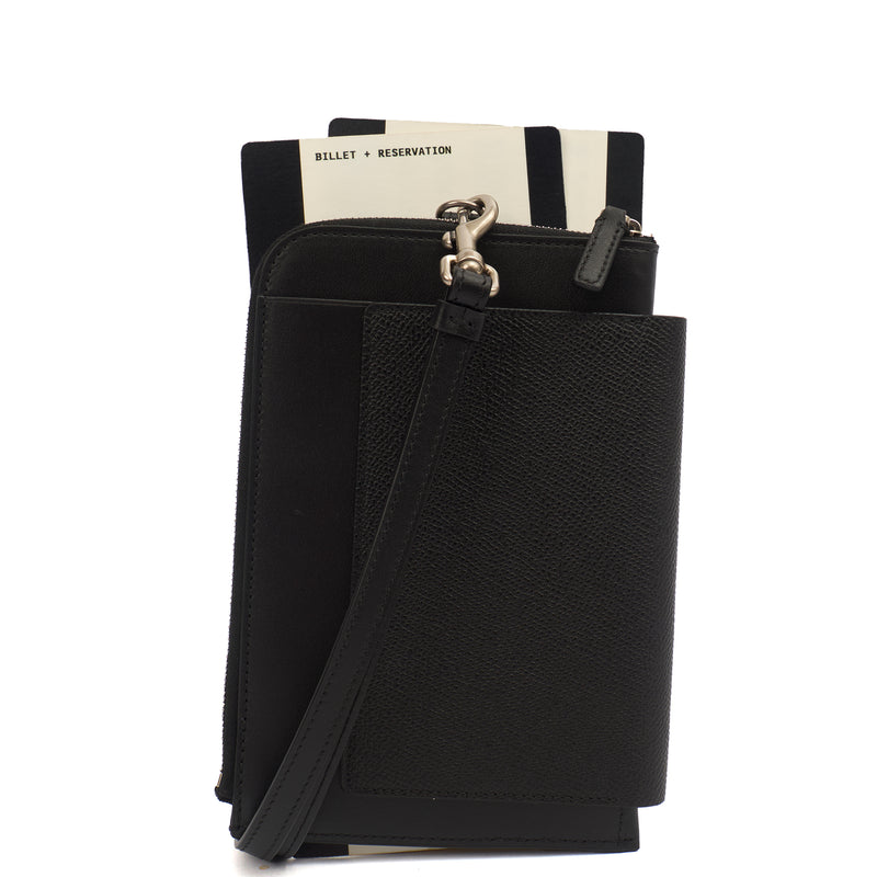 Picture of Balenciaga Bag Charm Zip Wallet in Black, Leather