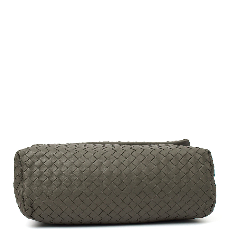 Picture of Bottega Veneta Satchel Intrecciato Messenger in Green, Intrecciato Nappa