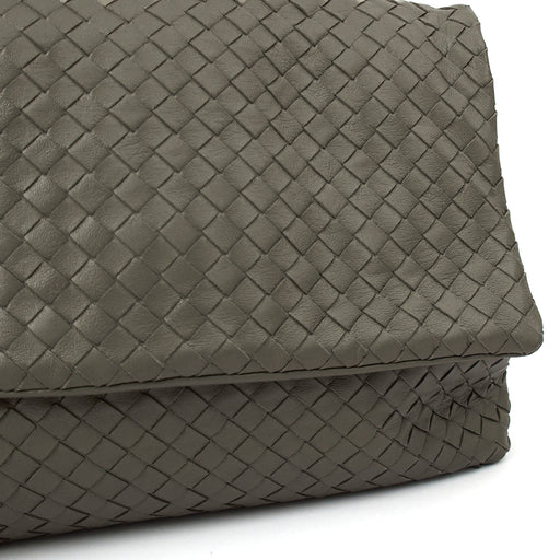 Picture of Bottega Veneta Satchel Intrecciato Messenger in Green, Intrecciato Nappa