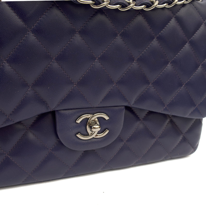 Picture of Chanel Shoulder Bag Classic Double Flap - Large in Purple, Calfskin Leather