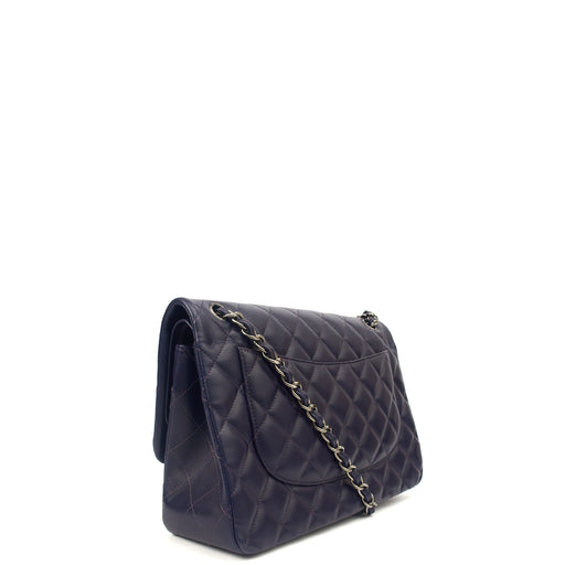 Picture of Chanel Shoulder Bag Classic Double Flap - Large in Purple, Calfskin Leather