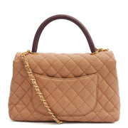 Picture of Chanel Top Handle Coco Handle- Medium  in Cream, Caviar Leather