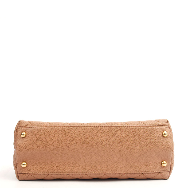 Picture of Chanel Top Handle Coco Handle- Medium  in Cream, Caviar Leather