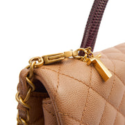 Picture of Chanel Top Handle Coco Handle- Medium  in Cream, Caviar Leather