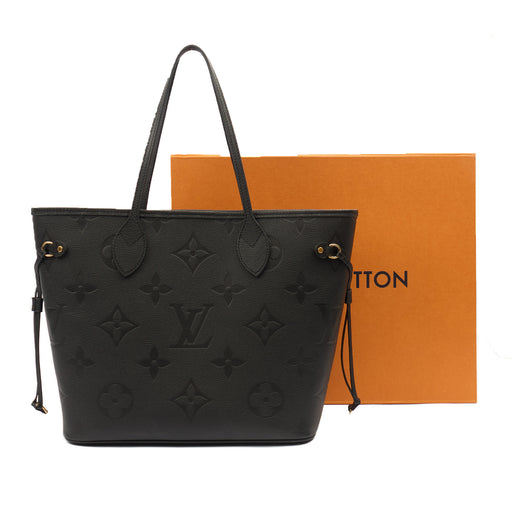 Picture of Louis Vuitton Tote Neverfull MM in Black, Empreinte Leather