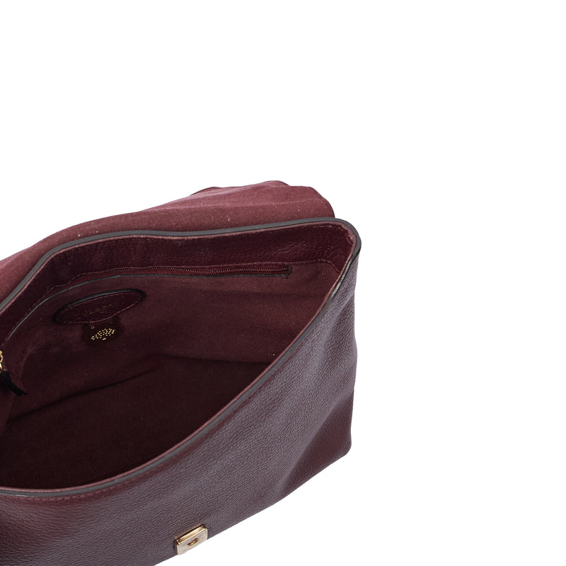 Mulberry Cross Body Freya Satchel in Oxblood, Calfskin Leather