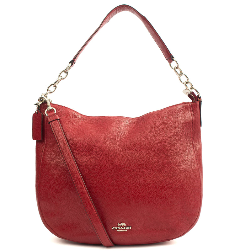 Picture of Coach Cross Body Tabby Messenger 19 in Red, Leather
