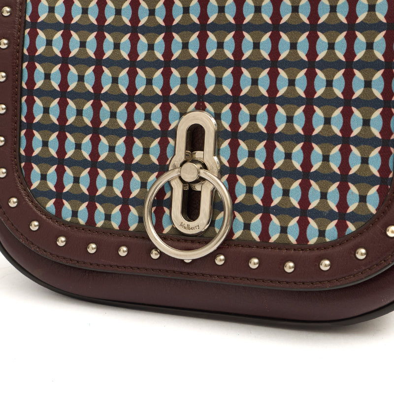 Picture of Mulberry Top Handle Amberley Small Satchel in Red, Leather