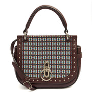 Picture of Mulberry Top Handle Amberley Small Satchel in Red, Leather