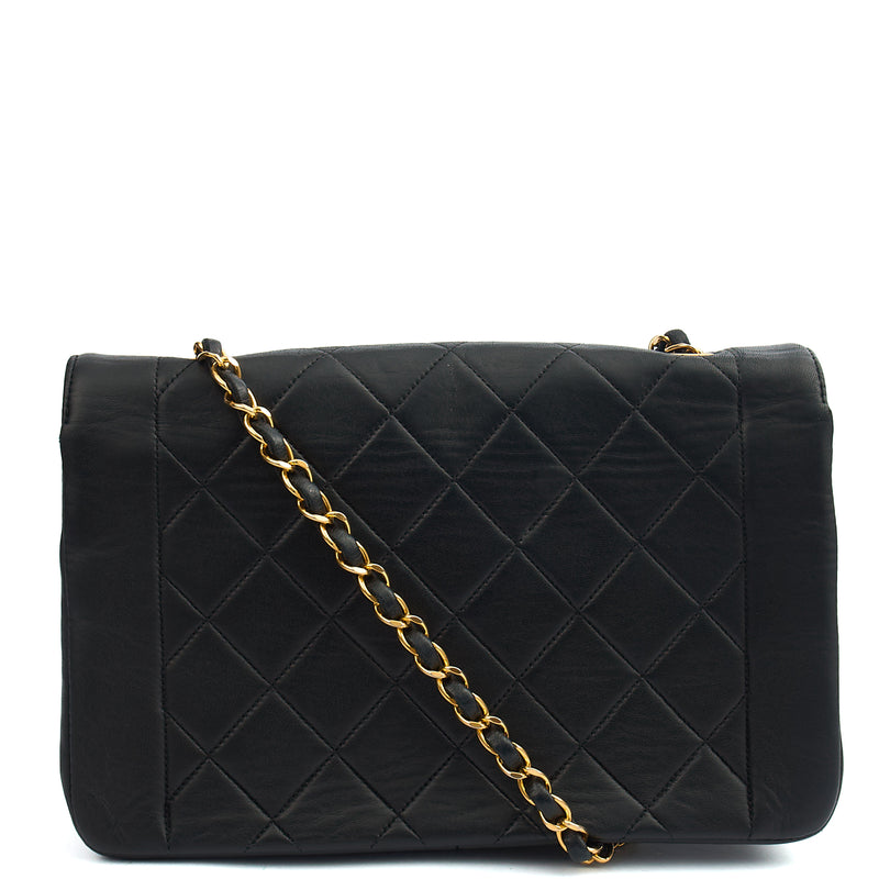 Picture of Chanel Cross Body Diana - Medium in Black, Lambskin Leather