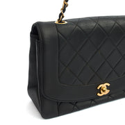 Picture of Chanel Cross Body Diana - Medium in Black, Lambskin Leather