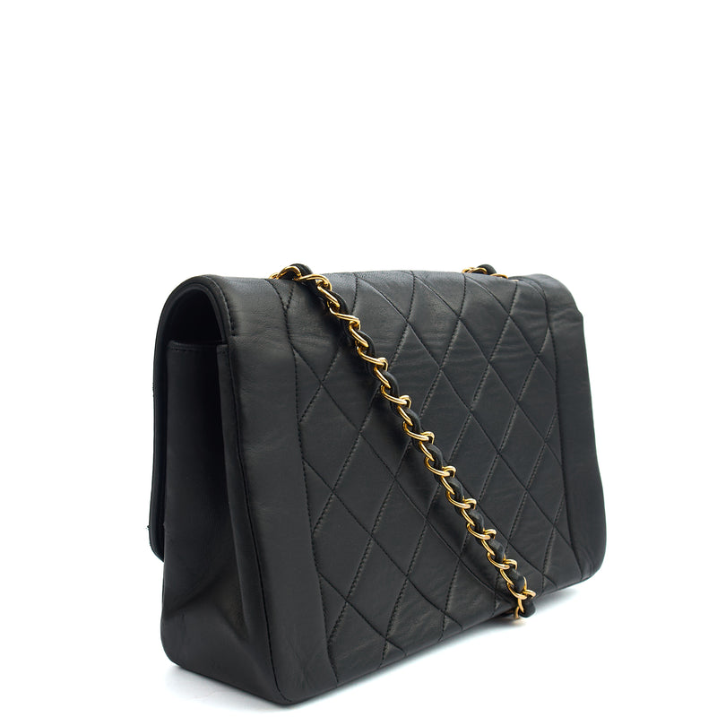 Picture of Chanel Cross Body Diana - Medium in Black, Lambskin Leather