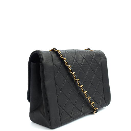 Picture of Chanel Cross Body Diana - Medium in Black, Lambskin Leather