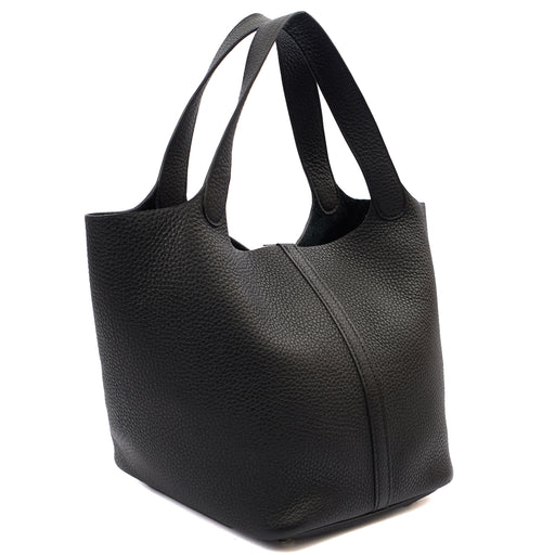 Picture of Hermes Tote Picotin 22 in Black, Clemence Leather