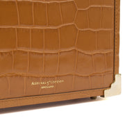 Picture of Aspinal of London Top Handle Trunk in Brown, Exotic Effect Leather