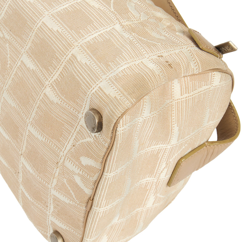 Picture of Chanel Mini Bag Travel Ligne Bowler in Neutral, Fabric