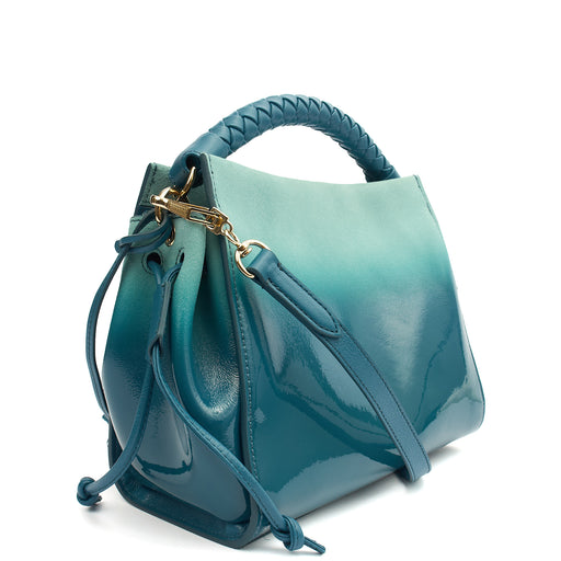 Picture of Mulberry Tote Iris - Small in Blue, Patent Leather