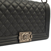 Picture of Chanel Cross Body Boy - Medium in Black, Calfskin Leather