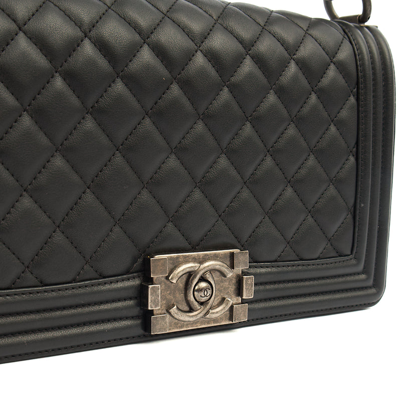 Picture of Chanel Cross Body Boy - Medium in Black, Calfskin Leather
