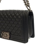 Picture of Chanel Cross Body Boy - Medium in Black, Calfskin Leather