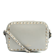 Picture of Valentino Cross Body Rockstud Crossbody Bag - Small in Grey, Leather