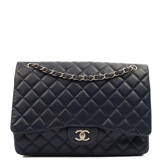 Picture of Chanel Shoulder Bag Classic Single Flap - Maxi in Blue, Lambskin Leather
