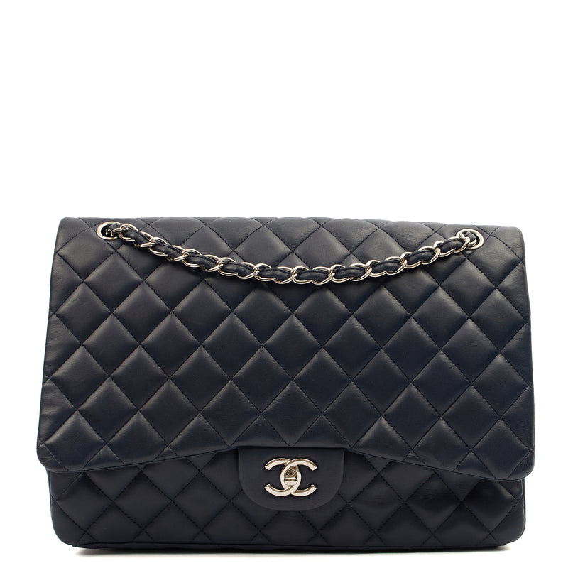 Picture of Chanel Shoulder Bag Classic Single Flap - Maxi in Blue, Lambskin Leather