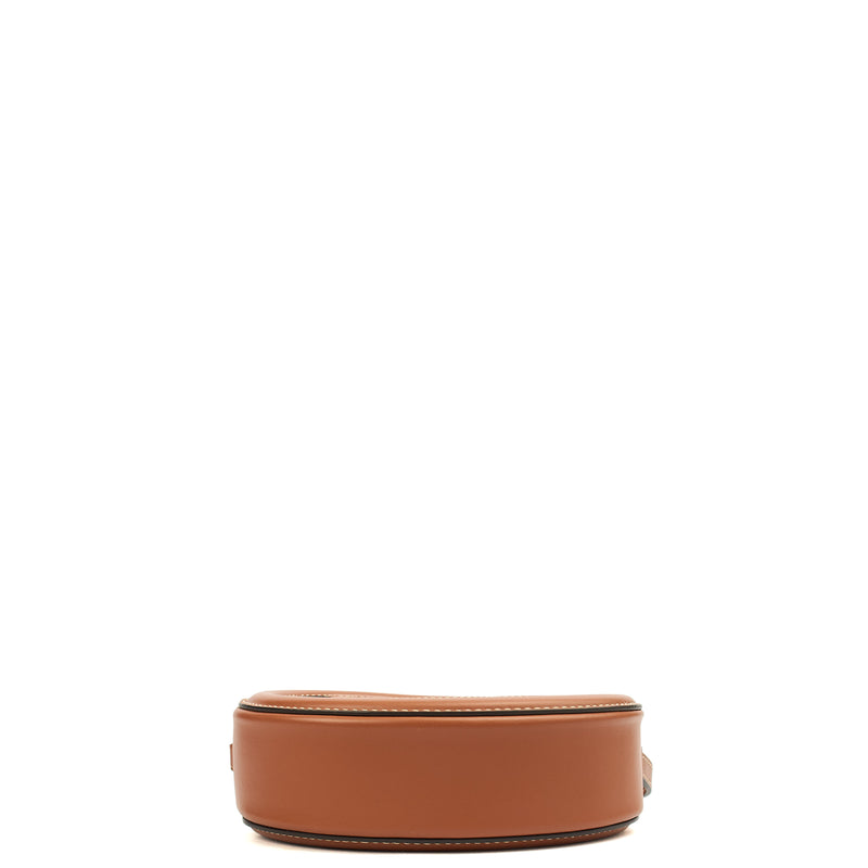 Picture of Celine Cross Body Triomphe Oval Crossbody in Brown, Box Calfskin