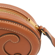 Picture of Celine Cross Body Triomphe Oval Crossbody in Brown, Box Calfskin