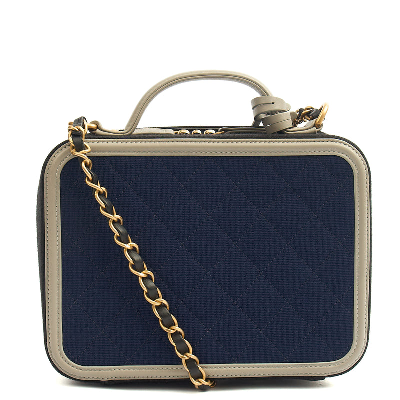 Picture of Chanel Shoulder Bag CC Filigree Vanity Case in Blue, Fabric