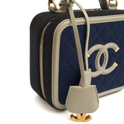 Picture of Chanel Shoulder Bag CC Filigree Vanity Case in Blue, Fabric