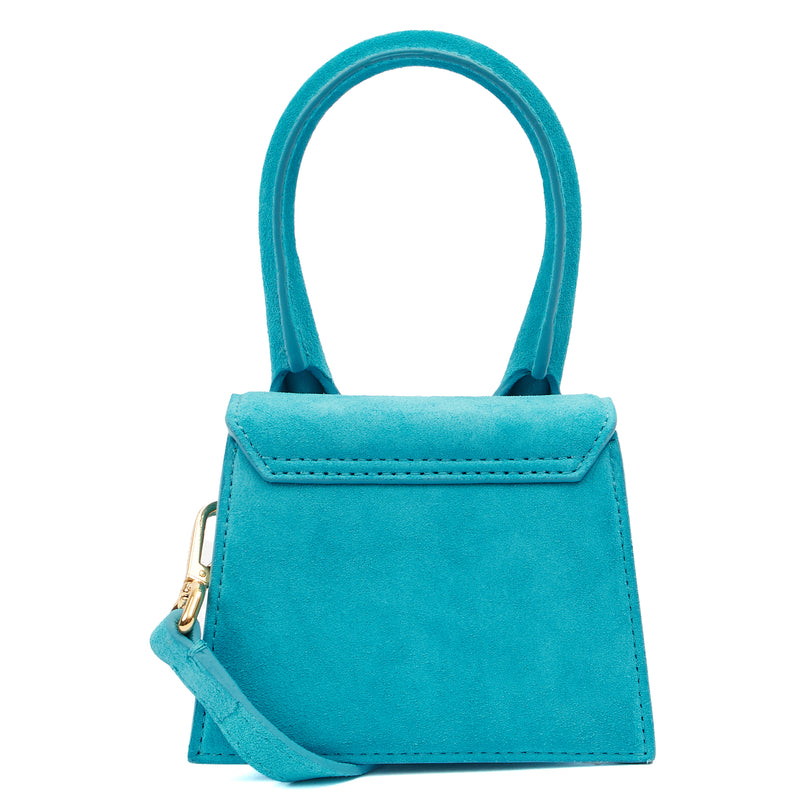 Picture of Jacquemus Cross Body Le Chiquito in Blue, Suede