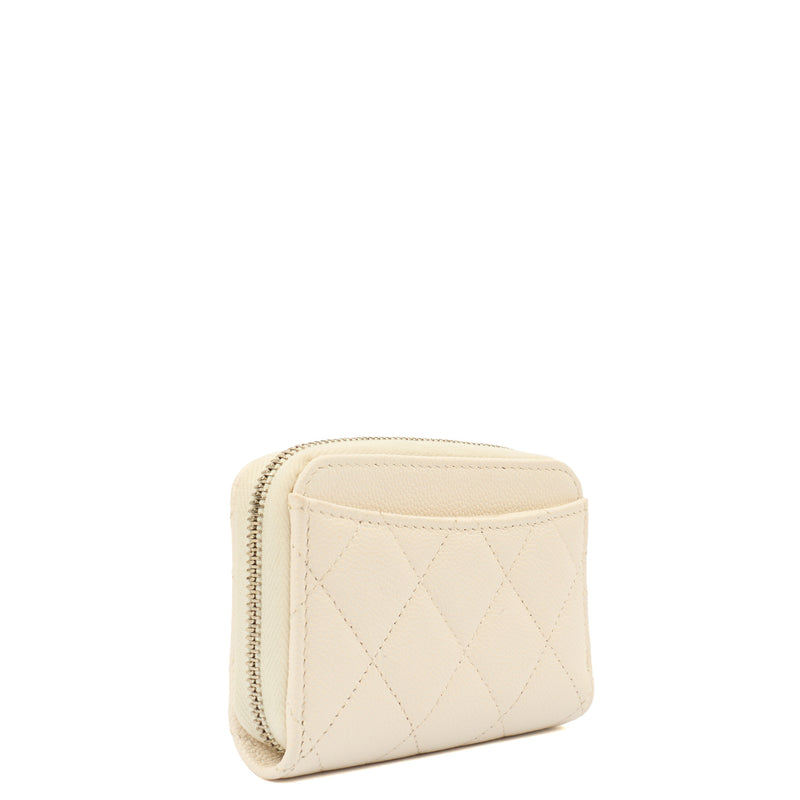 Picture of Chanel Purse Falp Coin Purse in White, Caviar Leather