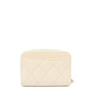 Picture of Chanel Purse Falp Coin Purse in White, Caviar Leather
