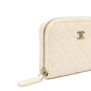 Picture of Chanel Purse Falp Coin Purse in White, Caviar Leather