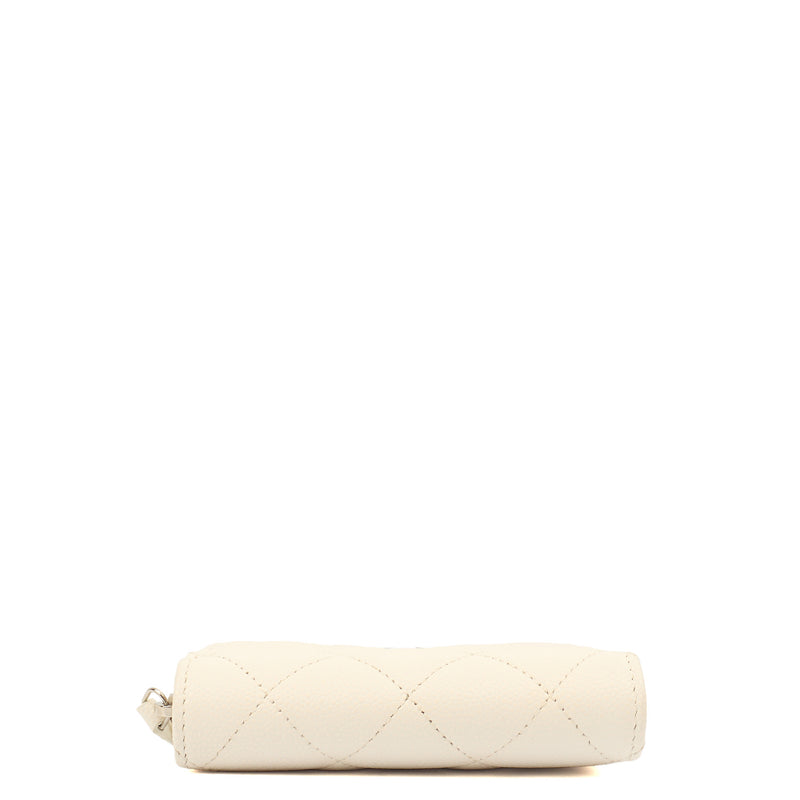 Picture of Chanel Purse Falp Coin Purse in White, Caviar Leather