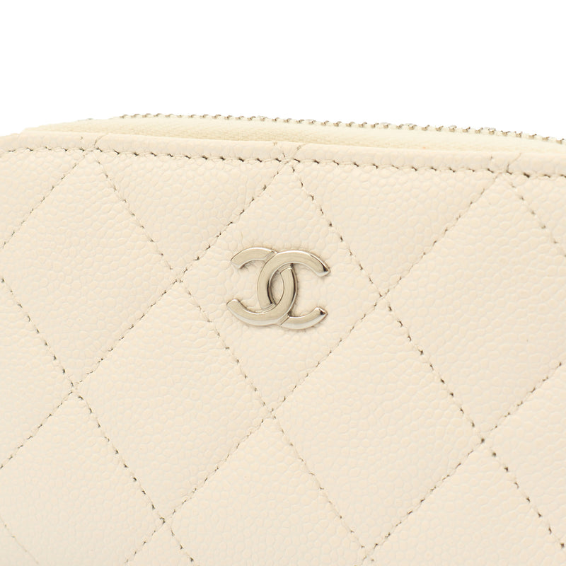 Picture of Chanel Purse Falp Coin Purse in White, Caviar Leather