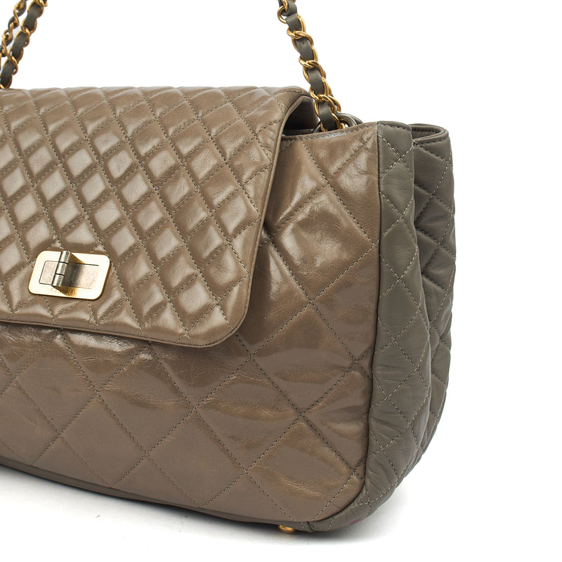 Picture of Chanel Tote Gabrielle Flap Bag in Grey, Glazed Calfskin