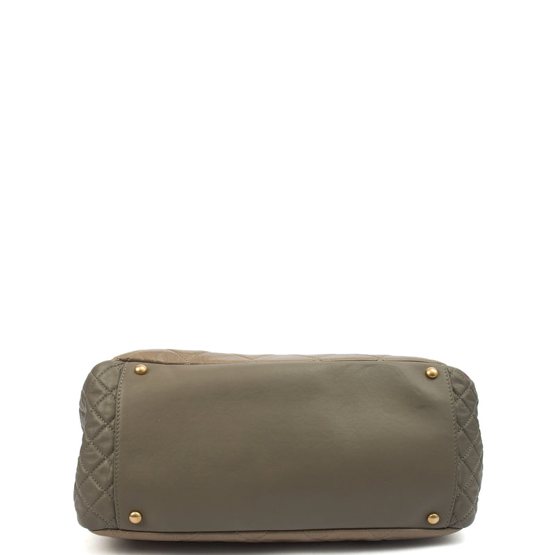 Picture of Chanel Tote Gabrielle Flap Bag in Grey, Glazed Calfskin