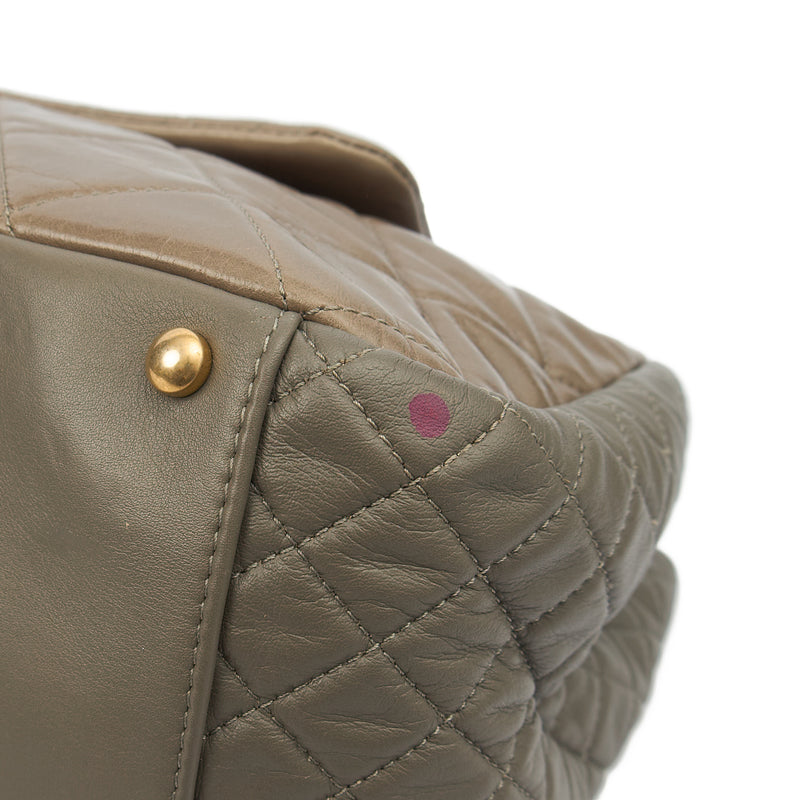 Picture of Chanel Tote Gabrielle Flap Bag in Grey, Glazed Calfskin