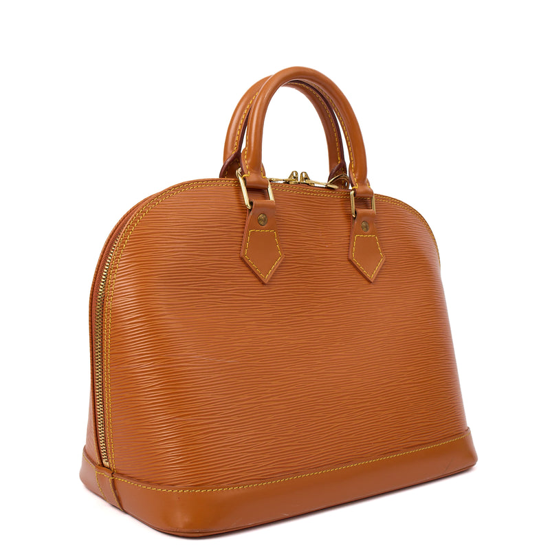 Picture of Louis Vuitton Tote Alma MM in Brown, Epi Leather