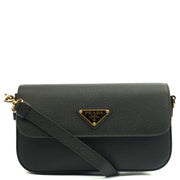 Picture of Prada Cross Body Saffiano Crossbody - Mini in Black, Saffiano Leather
