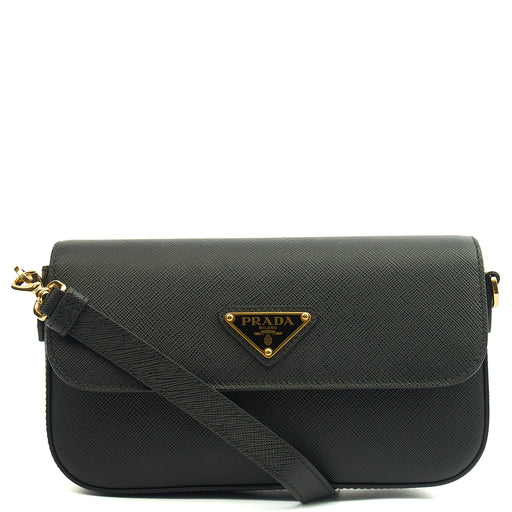 Picture of Prada Cross Body Saffiano Crossbody - Mini in Black, Saffiano Leather