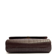 Picture of Mulberry Cross Body Lily - Large in Oxblood, Exotic Effect Leather