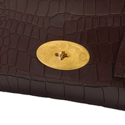 Picture of Mulberry Cross Body Lily - Large in Oxblood, Exotic Effect Leather